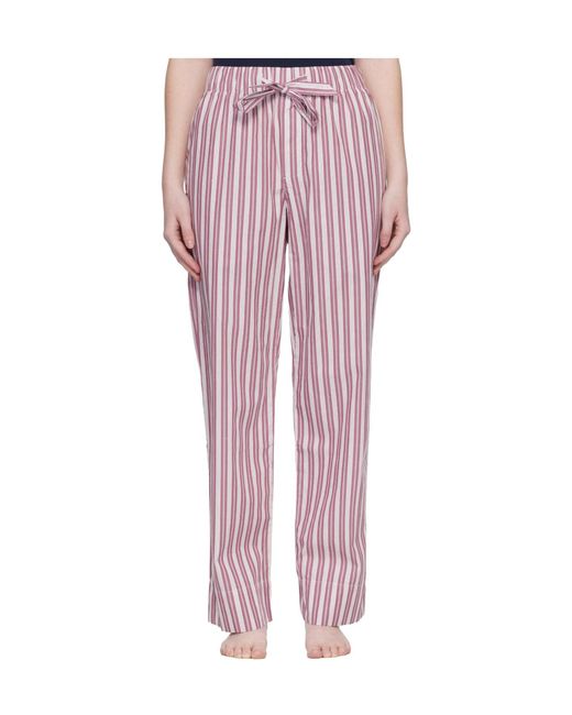 Tekla Pink Striped Pajama Trousers for men