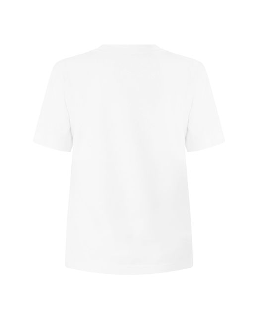 Burberry White Short-Sleeve Cotton Tee