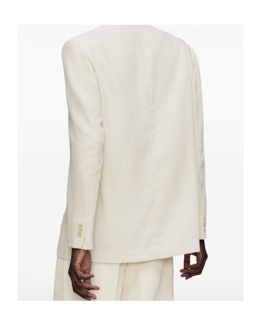 Maison Margiela White Double-Breasted Blazer for men