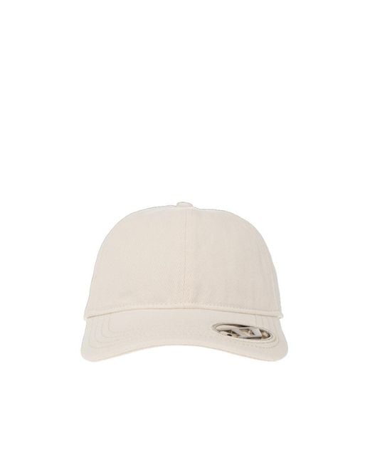 DIESEL White Corry-Div-Wash Baseball Cap for men