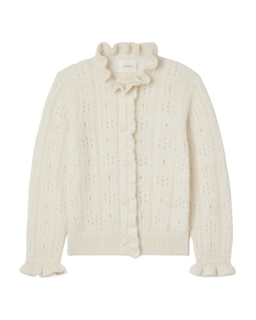 Doen White Long-Sleeved Cardigan