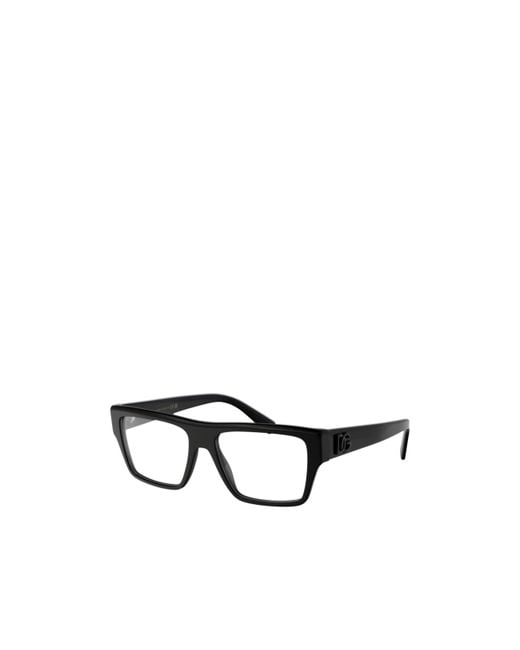 Dolce & Gabbana White Eyewear Square Frame Glasses for men