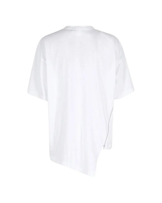 Comme des Garçons White Comme Des Garçons Shirt Zip Detailed T-Shirt