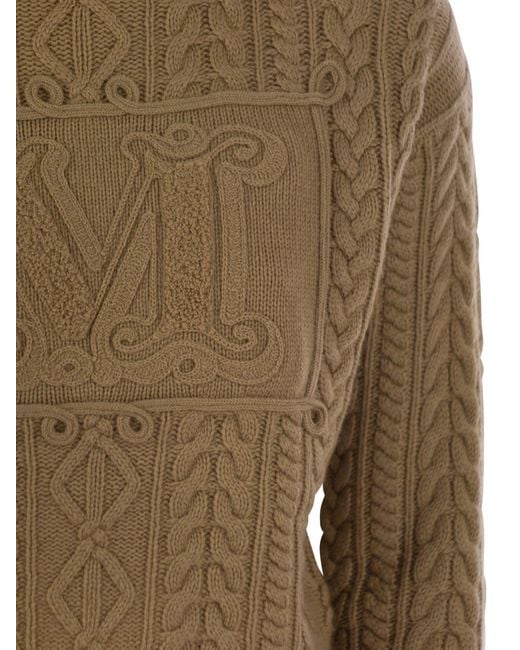 Max Mara Green Miranda Crewneck Knitted Jumper