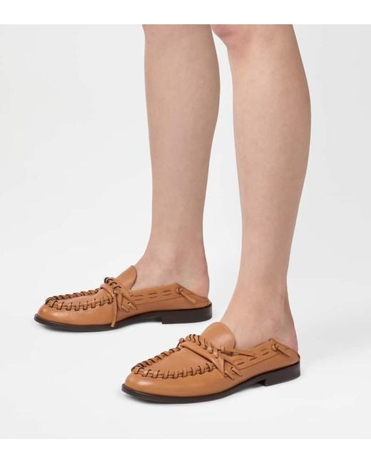 Tod's Brown Braided Loafers