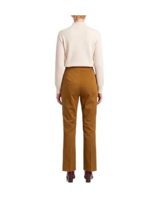 Max Mara Brown Fitted Bootcut Trousers