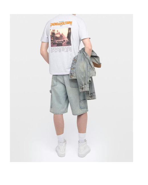 Zadig & Voltaire White Photograph Logo T-Shirt for men
