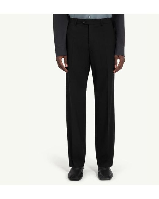 MM6 by Maison Margiela Black Buttoned Tailored Trousers for men