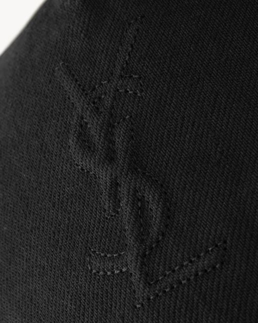 Saint Laurent Black Cassandre Baseball Cap for men