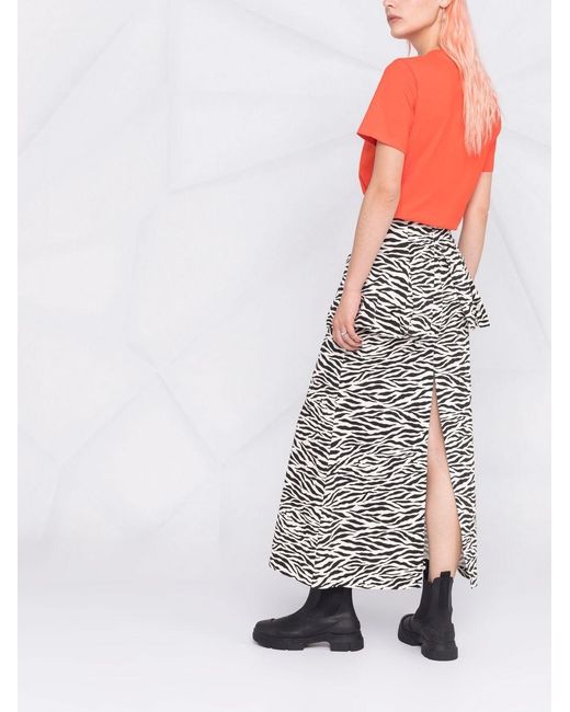 MSGM Pink Logo-Print Cropped T-Shirt