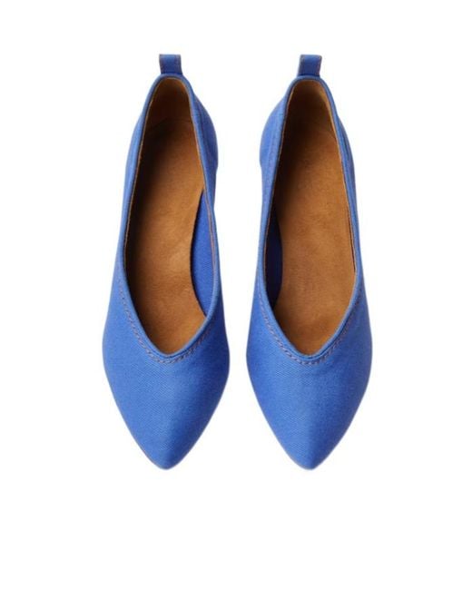 Versace Blue Tina Denim Pointed Pumps