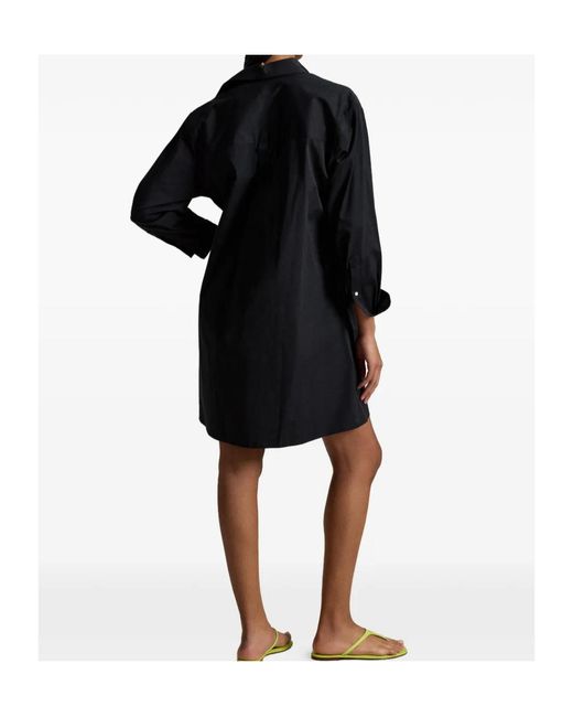 Polo Ralph Lauren Black Long-Sleeve Cotton Mini Dress