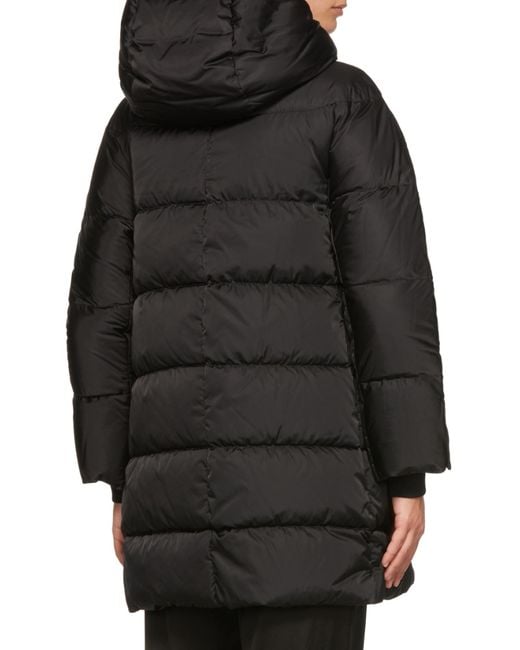 Herno Black Zip-Up Drawstring Hooded Jacket