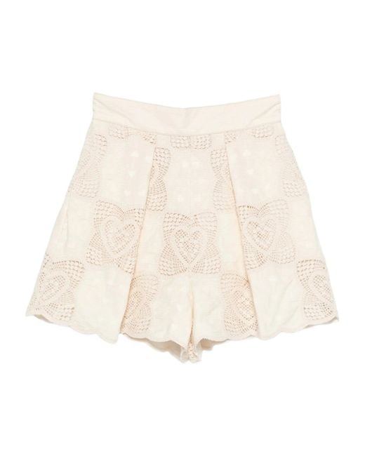 Zimmermann Natural Wanderlust Tuck Shorts