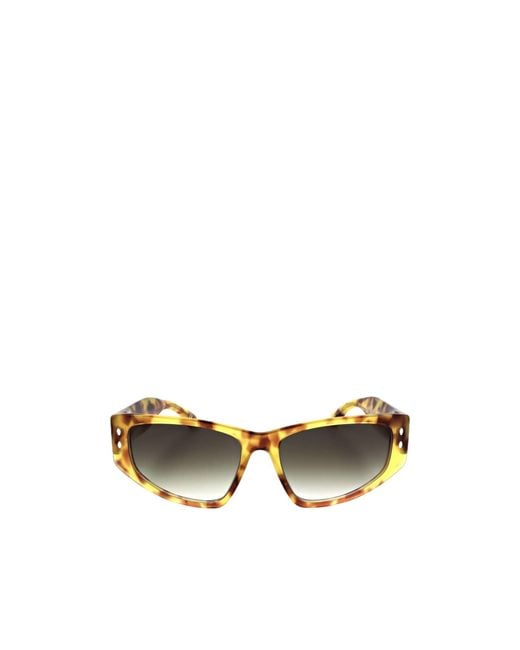 Isabel Marant Metallic Geometric Frame Sunglasses