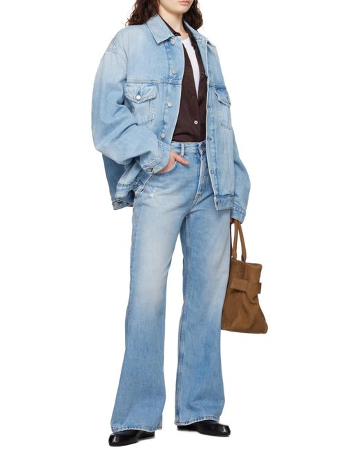 Acne Blue Relaxed Fit Denim Jacket for men