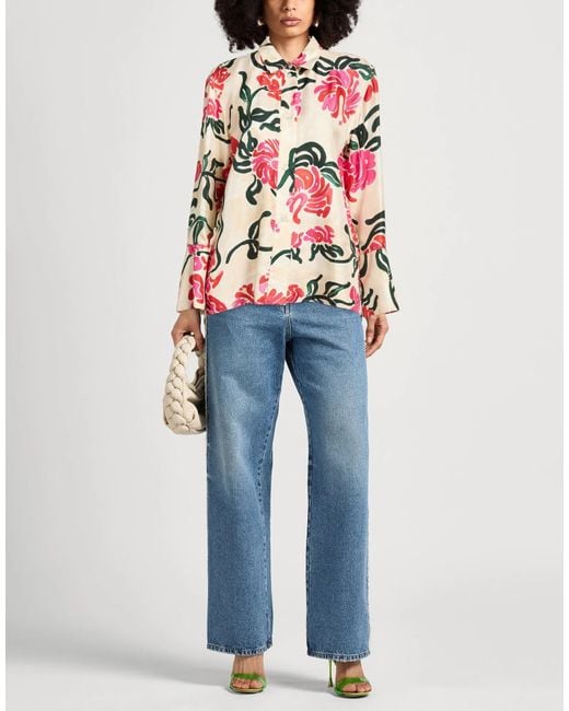 Marni Pink Ivory Shirt Silk