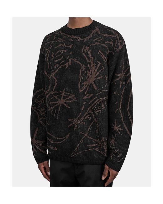 Roa Black Crew-Neck Sweater for men