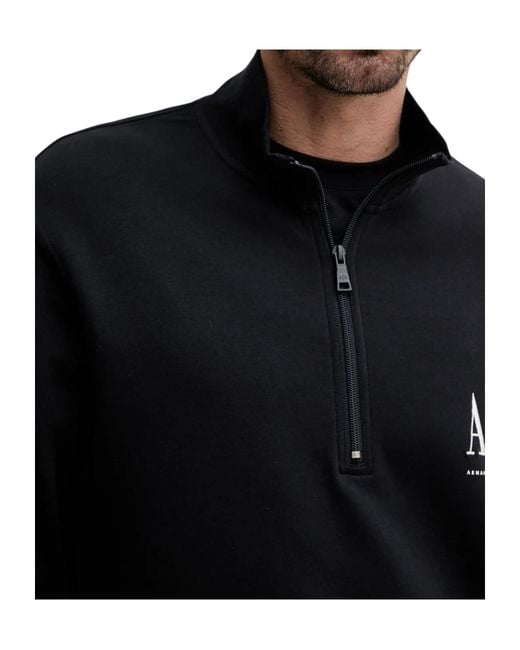 ARMANI EXCHANGE Blue Long-Sleeve Sweatshirt for men