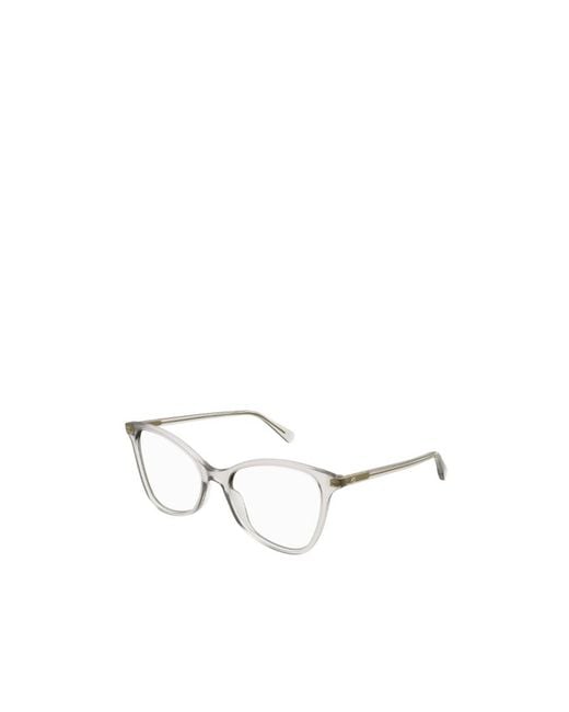 Gucci White Eyewear Cat Eye Frame Glasses