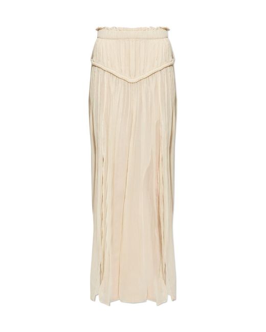 Isabel Marant Natural Rolande Georgette Maxi Skirt