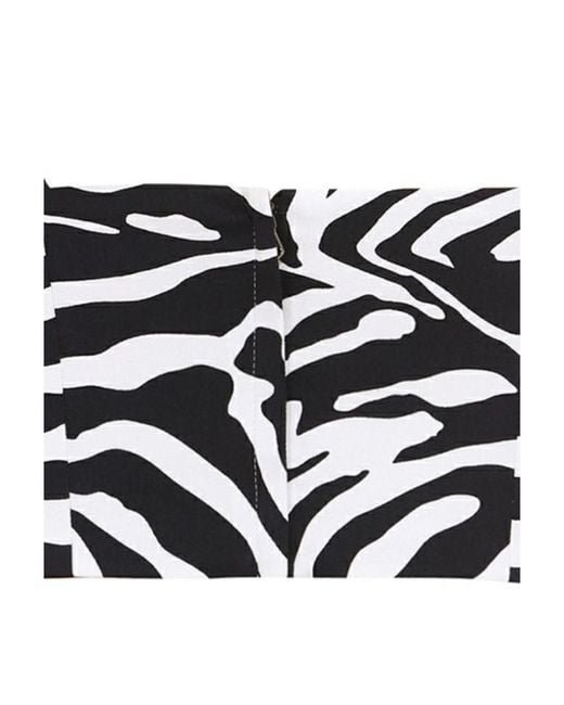 Dolce & Gabbana White Zebra Print Cropped Top