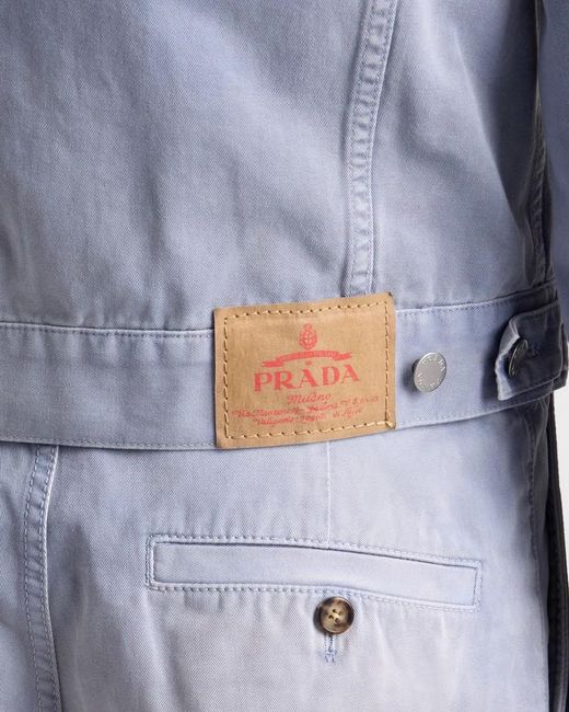 Prada Blue Button-Up Denim Jacket for men