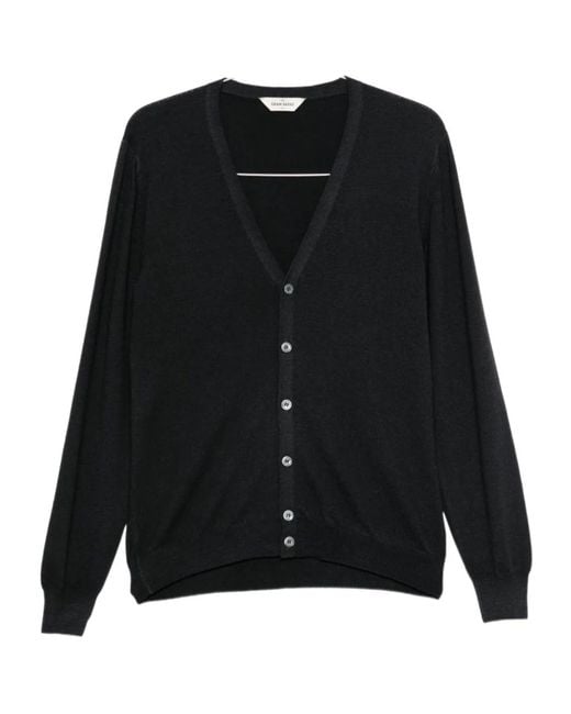 Gran Sasso Black V-Neck Knitwear for men