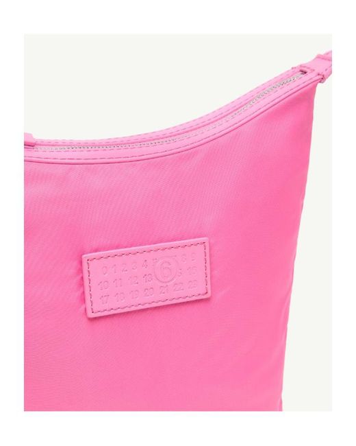 MM6 by Maison Margiela Pink Numeric Crossbody Shoulder Bag