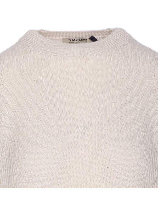 Max Mara White 'S Molveno Crewneck Jumper