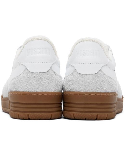 Moschino White Streetball Sneakers for men