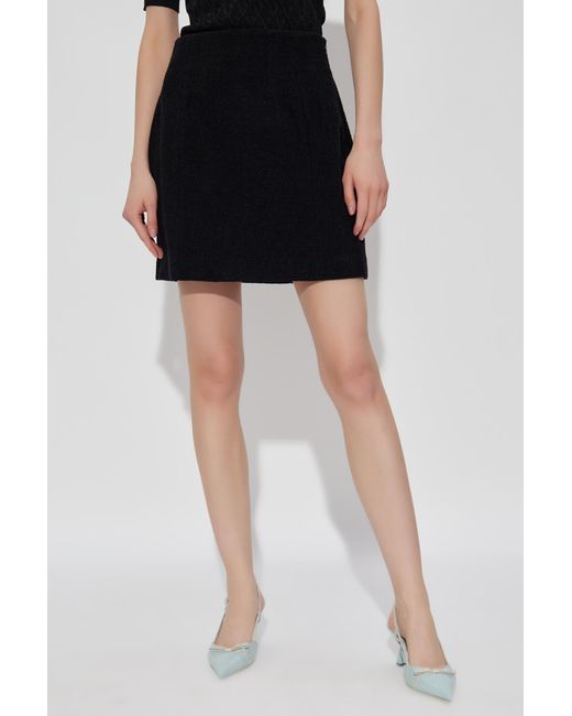 Alessandra Rich Black A-Line Mini Skirt