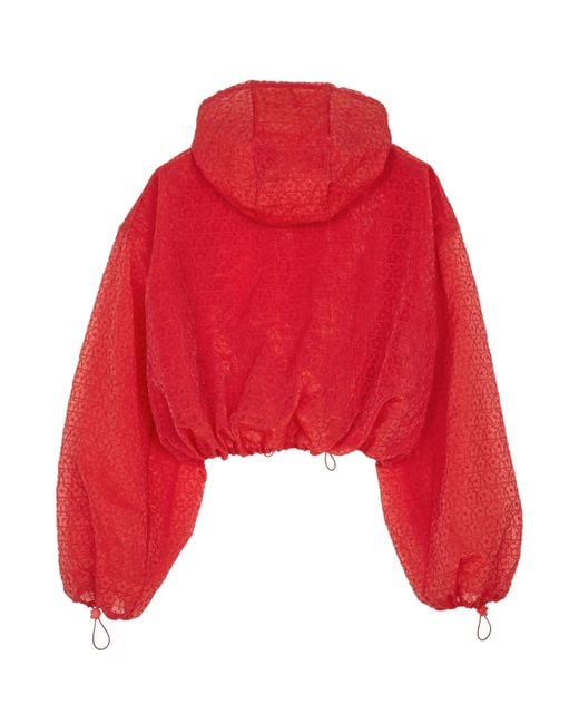 CECILIE BAHNSEN Red Drawstring Jacket