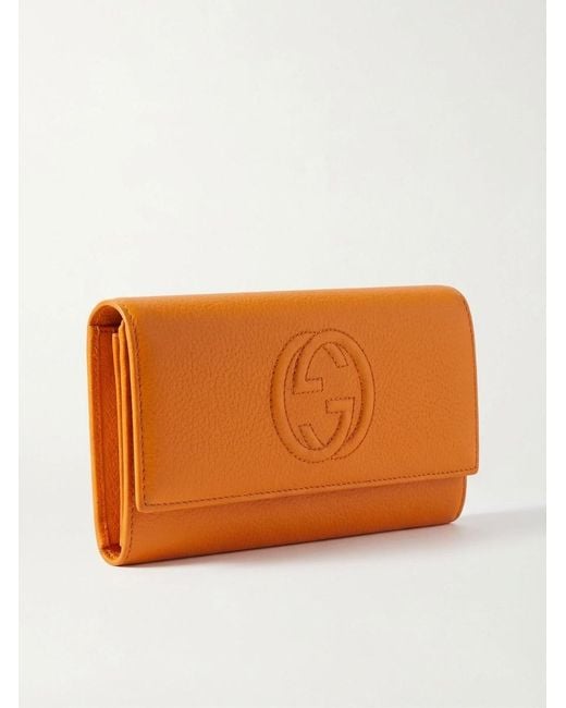 Gucci Orange Gg Decorated Wallet