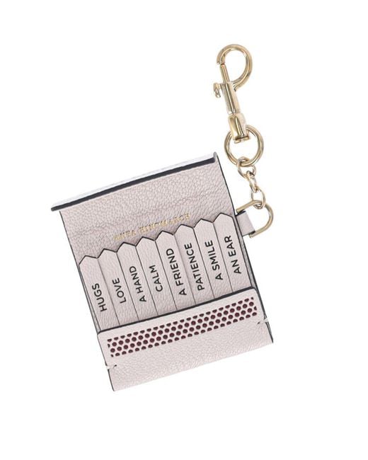 Anya Hindmarch White Book Match Charm Wallet