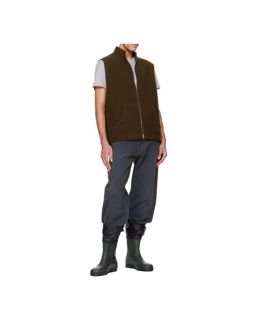 Rier Brown Full Zip Vest for men