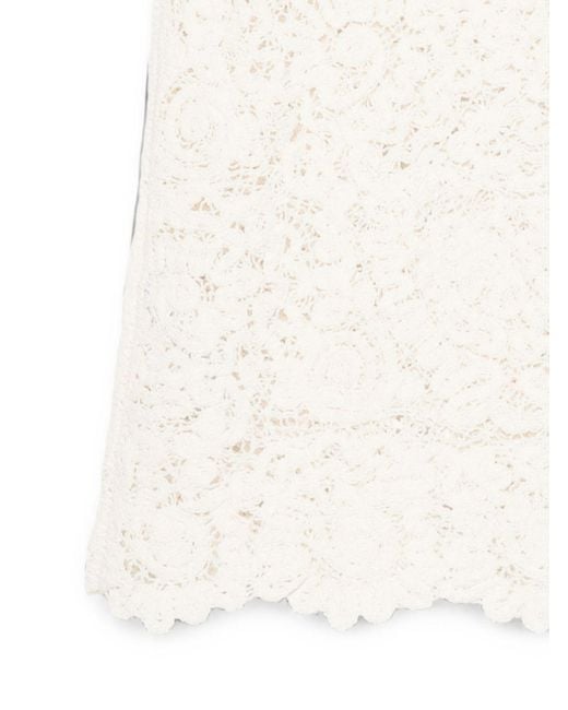Semicouture White Lace Top