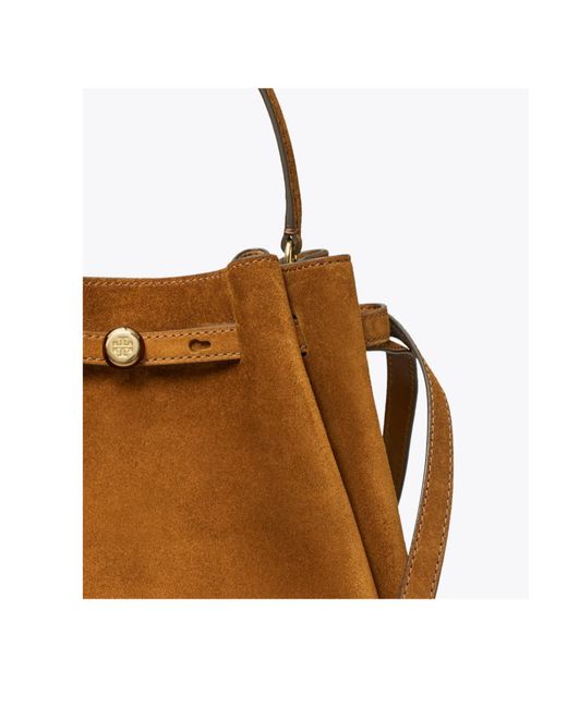 Tory Burch Brown Romy Suede Bucket Bag