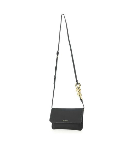 J.W. Anderson White Jw Anderson Logo Printed Foldover Top Shoulder Bag