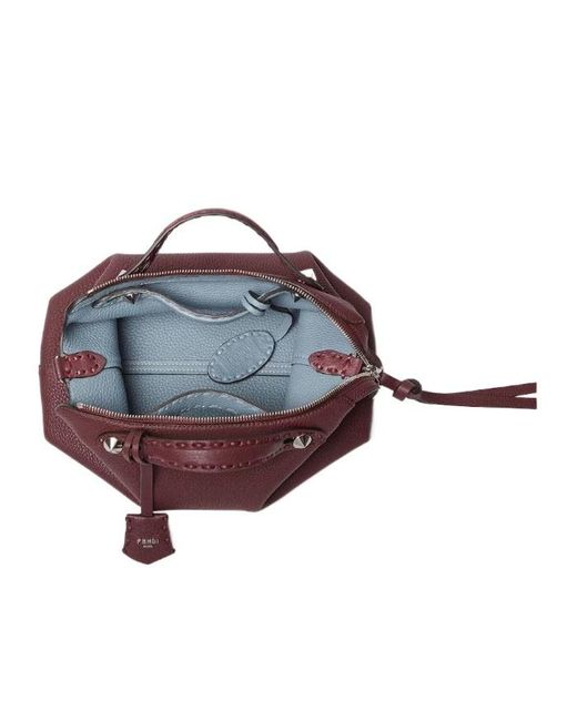 Fendi Purple By The Way Selleria Two-Toned Medium Tote Bag