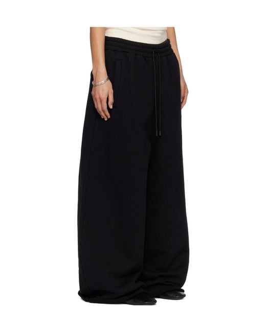 Lu'u Dan Black Raw-Cut Bontan Drawstring Casual Pants for men