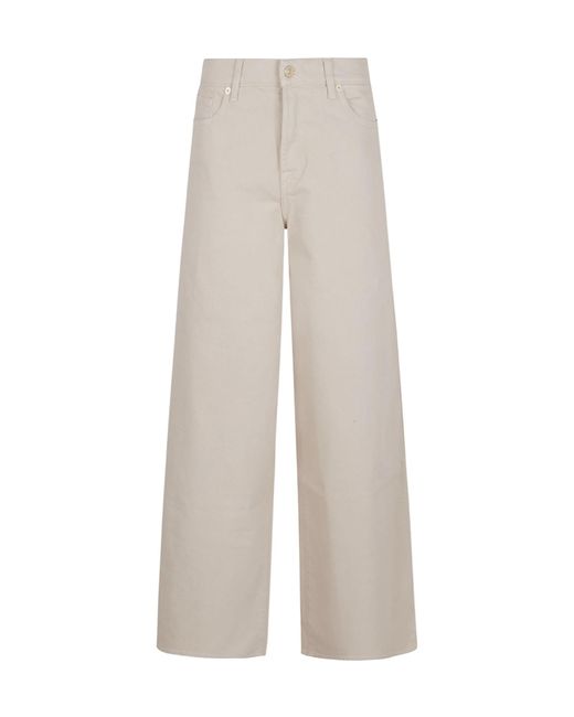 7 For All Mankind White Logo Denim Jeans