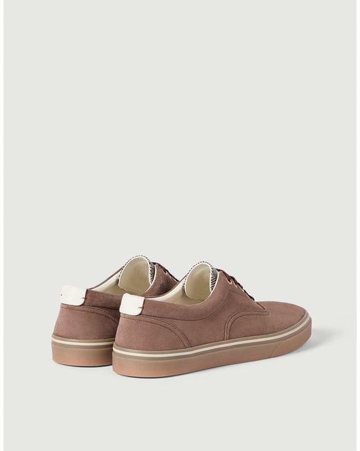 Brunello Cucinelli Brown Suede Sneakers for men