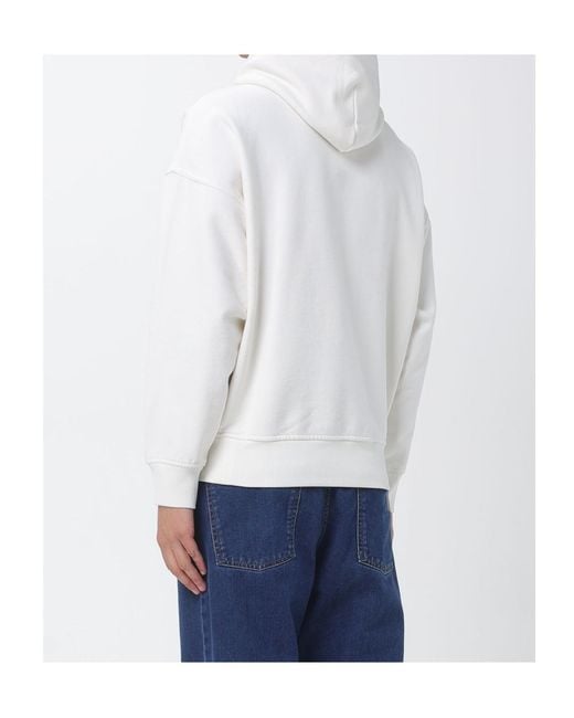 Polo Ralph Lauren White Logo-Embroidered Hoodie for men
