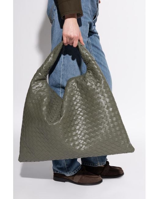 Bottega Veneta Green Woven Shoulder Bag