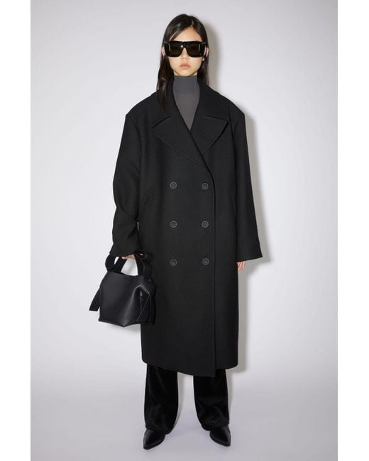 Acne Black Musubi Logo Embossed Mini Top Handle Bag