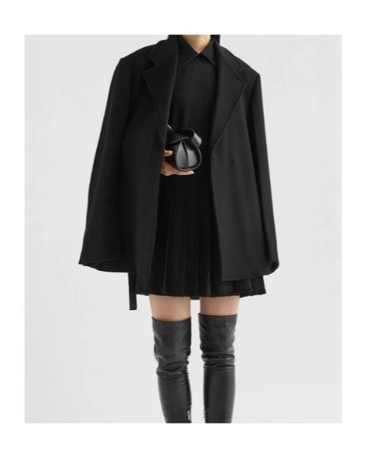 Jil Sander Black Concealed Fastened Coat