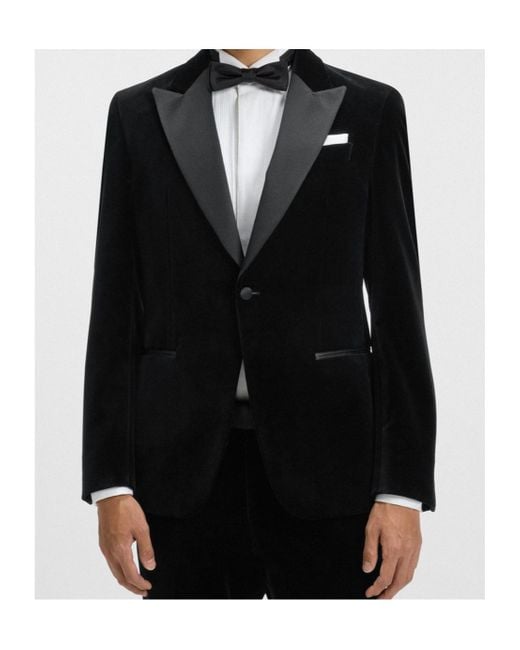 Boss Black Shawl-Lapel Cotton Jacket for men