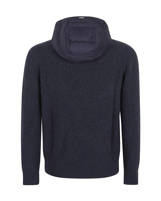 Herno Blue Resort Quilted-Hooded Jacket for men