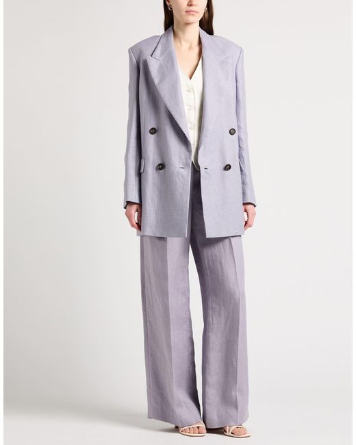 Brunello Cucinelli Purple Double-Breasted Blazer